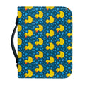 Pixel Rubber Duck Pattern Print Leather Bible Cover