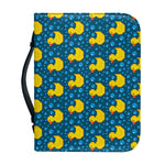 Pixel Rubber Duck Pattern Print Leather Bible Cover
