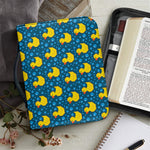 Pixel Rubber Duck Pattern Print Leather Bible Cover