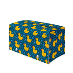 Pixel Rubber Duck Pattern Print Leather Tissue Box Cover