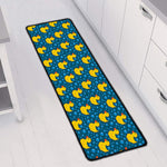 Pixel Rubber Duck Pattern Print Long Kitchen Mat