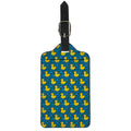Pixel Rubber Duck Pattern Print Luggage Tag