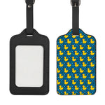 Pixel Rubber Duck Pattern Print Luggage Tag