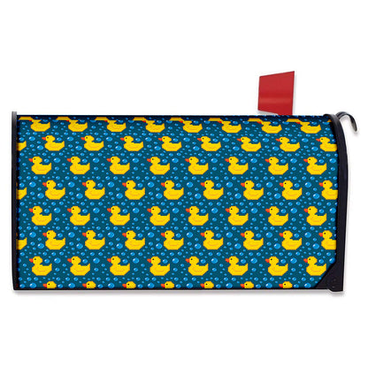 Pixel Rubber Duck Pattern Print Mailbox Cover