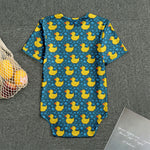 Pixel Rubber Duck Pattern Print Men's Bodysuit