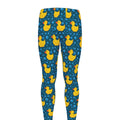 Pixel Rubber Duck Pattern Print Men's Leggings
