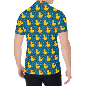 Pixel Rubber Duck Pattern Print Men's Shirt