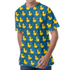 Pixel Rubber Duck Pattern Print Men's Velvet T-Shirt