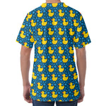 Pixel Rubber Duck Pattern Print Men's Velvet T-Shirt