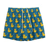 Pixel Rubber Duck Pattern Print Mesh Shorts