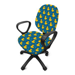 Pixel Rubber Duck Pattern Print Office Chair Cover