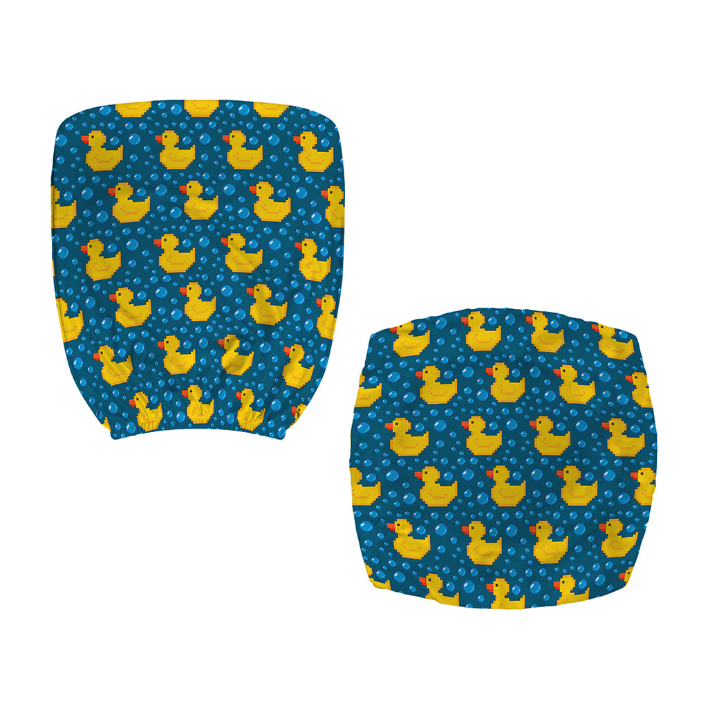 Pixel Rubber Duck Pattern Print Office Chair Cover