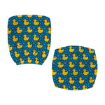 Pixel Rubber Duck Pattern Print Office Chair Cover