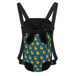 Pixel Rubber Duck Pattern Print Pet Carrier Backpack