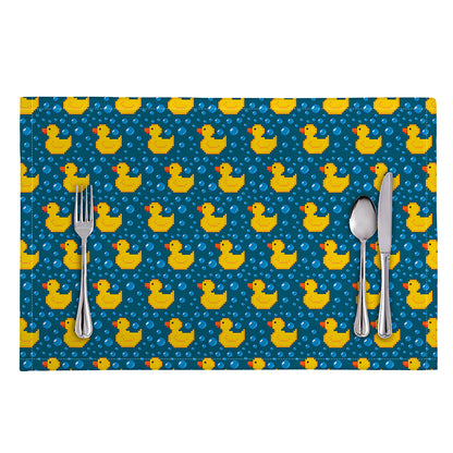 Pixel Rubber Duck Pattern Print Placemat