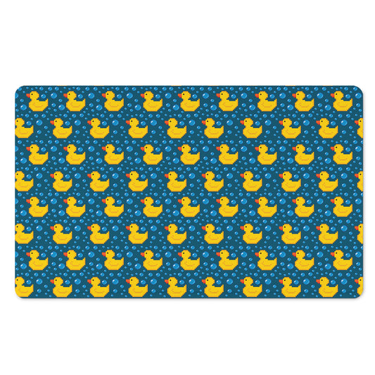 Pixel Rubber Duck Pattern Print Polyester Doormat