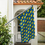 Pixel Rubber Duck Pattern Print Polyester Flag