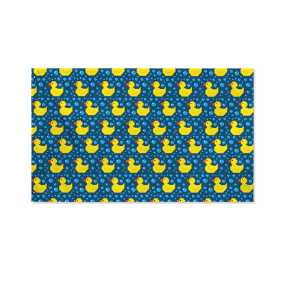 Pixel Rubber Duck Pattern Print Polyester Flag
