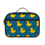Pixel Rubber Duck Pattern Print Portable Lunch Bag