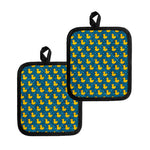 Pixel Rubber Duck Pattern Print Pot Holders