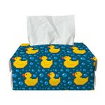 Pixel Rubber Duck Pattern Print Rectangle Tissue Box Cover