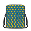 Pixel Rubber Duck Pattern Print Rectangular Crossbody Bag