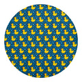 Pixel Rubber Duck Pattern Print Round Blanket