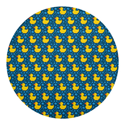 Pixel Rubber Duck Pattern Print Round Blanket