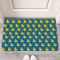 Pixel Rubber Duck Pattern Print Rubber Doormat