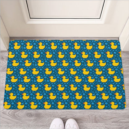 Pixel Rubber Duck Pattern Print Rubber Doormat