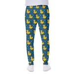 Pixel Rubber Duck Pattern Print Scuba Joggers