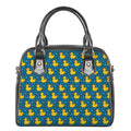 Pixel Rubber Duck Pattern Print Shoulder Handbag