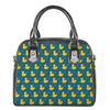 Pixel Rubber Duck Pattern Print Shoulder Handbag