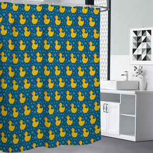 Pixel Rubber Duck Pattern Print Shower Curtain