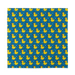 Pixel Rubber Duck Pattern Print Silk Bandana