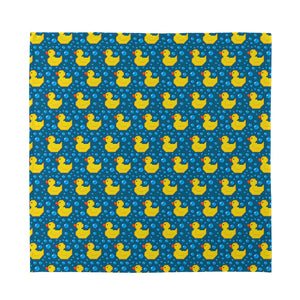 Pixel Rubber Duck Pattern Print Silk Bandana