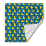 Pixel Rubber Duck Pattern Print Silk Bandana