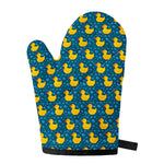 Pixel Rubber Duck Pattern Print Single Oven Mitt