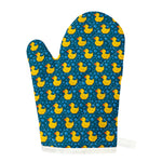 Pixel Rubber Duck Pattern Print Single Oven Mitt
