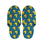 Pixel Rubber Duck Pattern Print Slippers