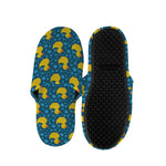 Pixel Rubber Duck Pattern Print Slippers