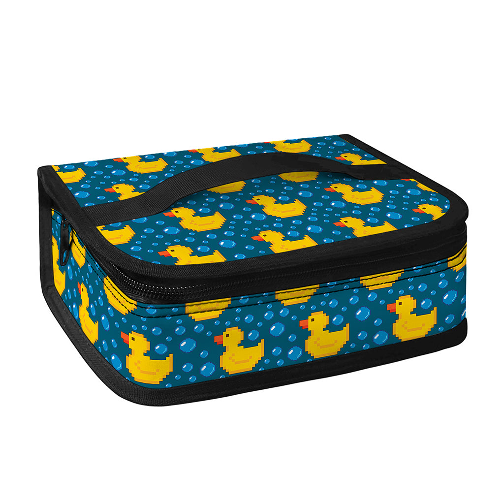 Pixel Rubber Duck Pattern Print Small Lunch Bag