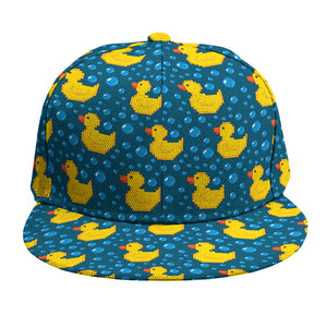 Pixel Rubber Duck Pattern Print Snapback Cap