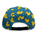 Pixel Rubber Duck Pattern Print Snapback Cap