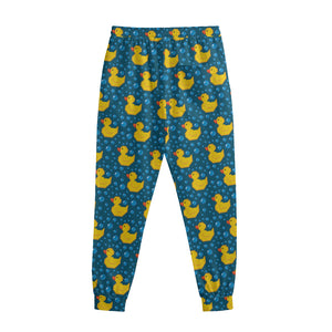 Pixel Rubber Duck Pattern Print Sweatpants