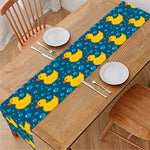 Pixel Rubber Duck Pattern Print Table Runner