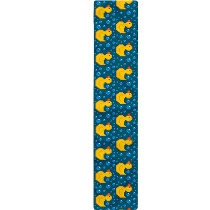 Pixel Rubber Duck Pattern Print Table Runner