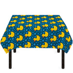 Pixel Rubber Duck Pattern Print Tablecloth