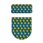 Pixel Rubber Duck Pattern Print Toilet Lid And Tank Cover Set