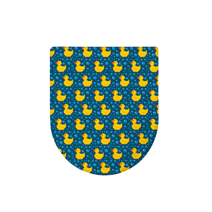 Pixel Rubber Duck Pattern Print Toilet Lid Cover